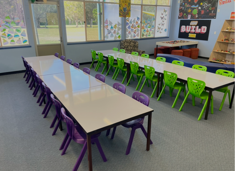 Whiteboard tables in two rows