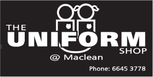 The Uniform Shop Maclean business card